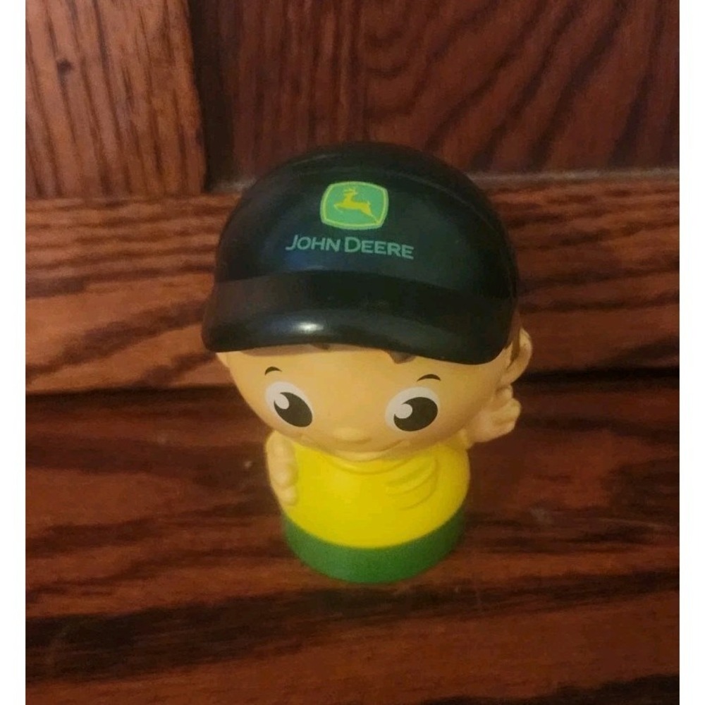 Mega Blok First Builders John Deere 2-3/4" Figure with Black John Deere hat.